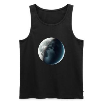Zunehmende Mondsichel - Männer Premium Bio Tank Top - Schwarz - Vorne - AI Model Male 178 light (178cm)