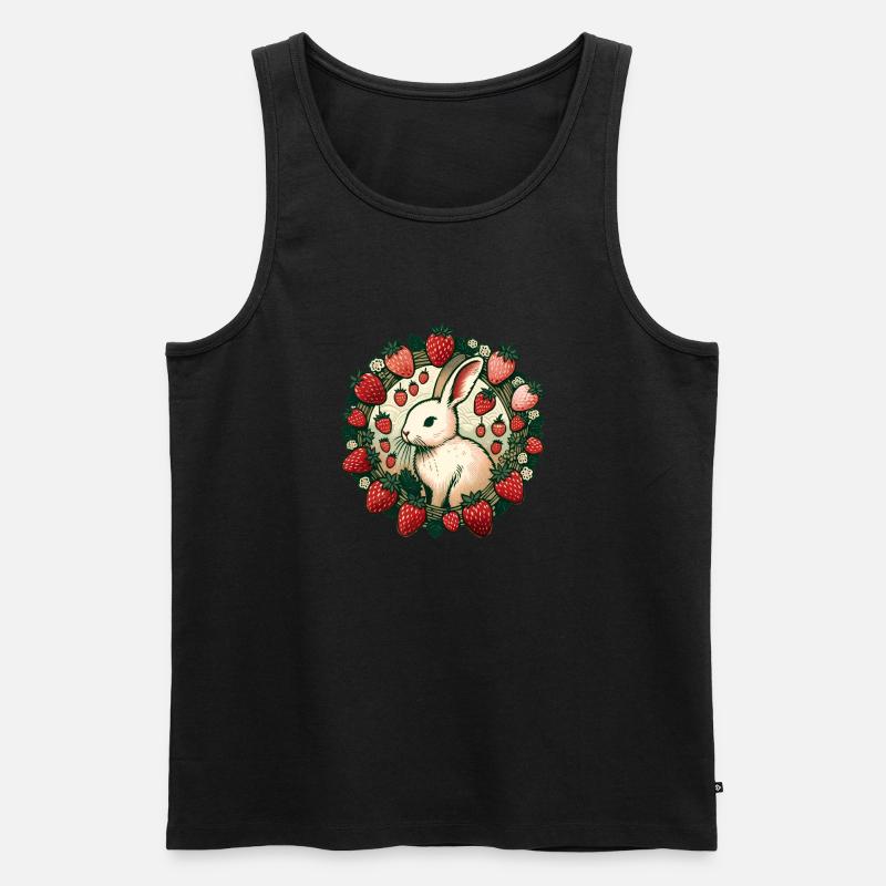 Frühlingshase Hase - Männer Premium Bio Tank Top - Schwarz