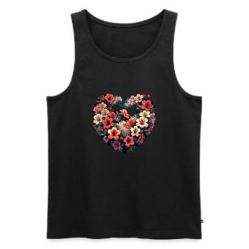 Azaleas Azalea Bush - Men's Premium Organic Tank Top - black - Front - AI Model Male 178 light (178cm)