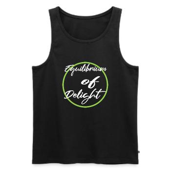 quote bday funny sayings balance tips statement - Men's Premium Organic Tank Top - black - Front - Michal (187cm)