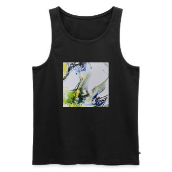 Acrylbild 1 - Männer Premium Bio Tank Top - Schwarz - Vorne - Michal (187cm)