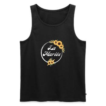The Sunflower Floral Bride - Bride Gift Idea - Men's Premium Organic Tank Top - black - Front - Michal (187cm)