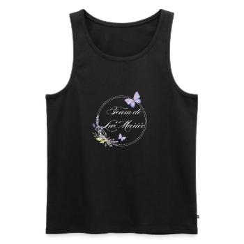 Team de La mariée papillon-idée cadeau Evjf - Débardeur bio Premium Homme - noir - Devant - Michal (187cm)