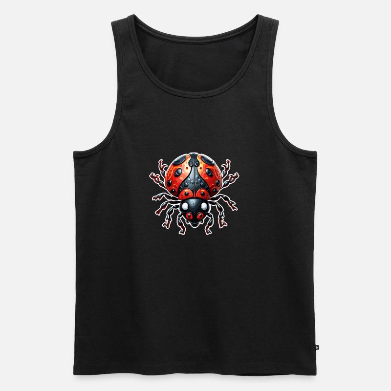 Marienkäfer / Glücksbringer / Punktkäfer / Neujahr - Männer Premium Bio Tank Top - Schwarz
