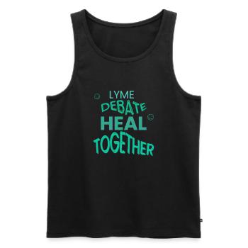Healing Debates Lyme Debunking Controversial - Männer Premium Bio Tank Top - Schwarz - Vorne - Michal (187cm)