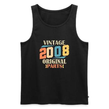 Monat 2008. 2008 Geburtstagsgeschenk. 16 Jahre alt Birt - Männer Premium Bio Tank Top - Schwarz - Vorne - Michal (187cm)