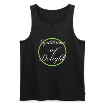 present idea maintaining balance life balance - Men's Premium Organic Tank Top - black - Front - AI Model Male 178 light (178cm)