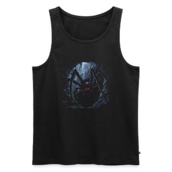 Die Spinnenkönigin - Männer Premium Bio Tank Top - Schwarz - Vorne - AI Model Male 178 light (178cm)