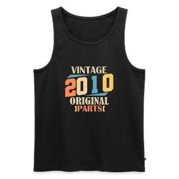 Monat 2010. 2010 Geburtstagsgeschenk. 14 Jahre alt Birt - Männer Premium Bio Tank Top - Schwarz - Vorne - Michal (187cm)