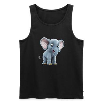 Avoir la peau épaisse comme un éléphant protège - Débardeur bio Premium Homme - noir - Devant - Michal (187cm)