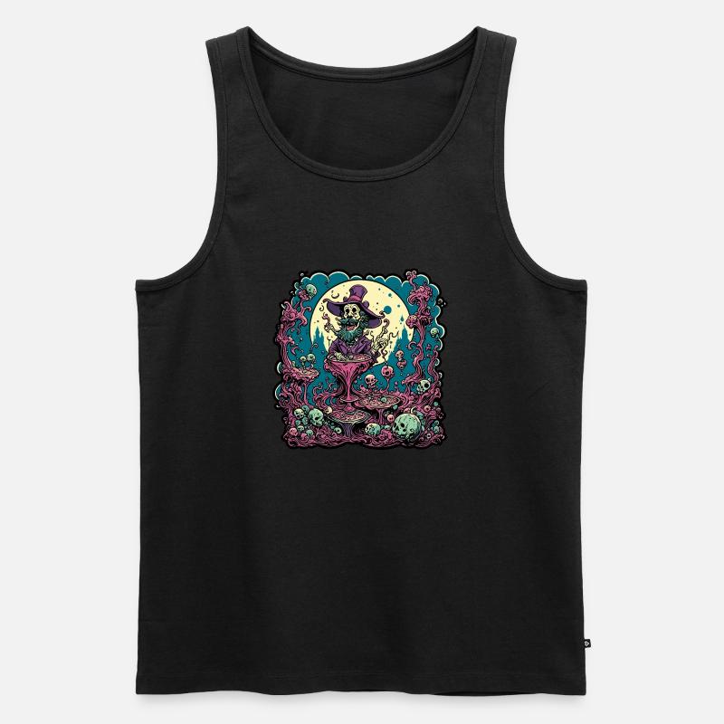 Psychedelic / Halluzination / Magie / Zauberer - Männer Premium Bio Tank Top - Schwarz