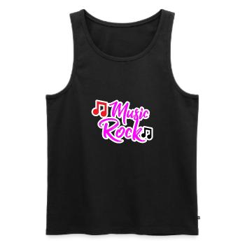 Music Rock Design für alle Musikliebhaber - Männer Premium Bio Tank Top - Schwarz - Vorne - AI Model Male 178 light (178cm)