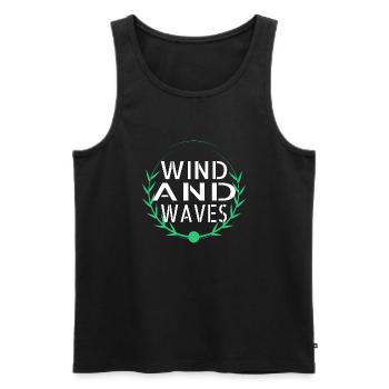 Cool Liberation Windsurfing Community present idea - Men's Premium Organic Tank Top - black - Front - Michal (187cm)