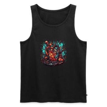 Cocktail / Bar / Mixing / Drink / Exotic / Club - Men's Premium Organic Tank Top - black - Front - AI Model Male 178 light (178cm)