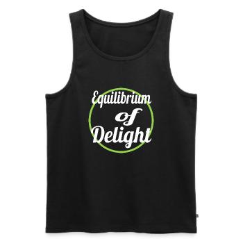 finding balance finding joy gift awesome - Men's Premium Organic Tank Top - black - Front - AI Model Male 178 light (178cm)