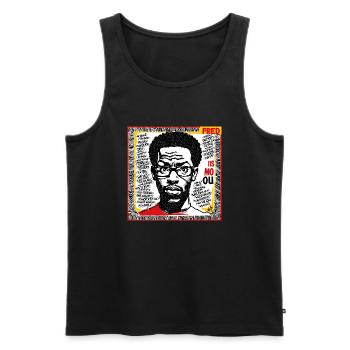 Fred - pop art - Men's Premium Organic Tank Top - black - Front - AI Model Male 178 light (178cm)