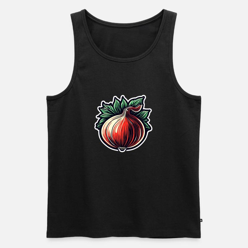 Lebensmittel / Gemüse / Markt / Vitamine / Design - Männer Premium Bio Tank Top - Schwarz