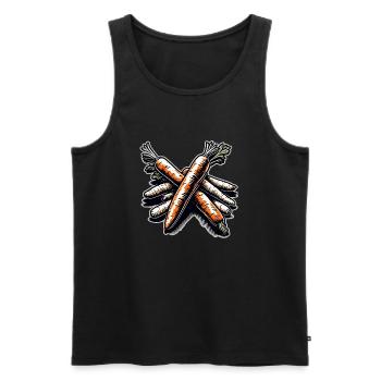 Food / Vegetables / Market / Vitamins / Design - Men's Premium Organic Tank Top - black - Front - Michal (187cm)