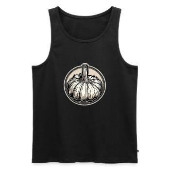 Alimentation / Légumes / Marché / Vitamines / Design - Débardeur bio Premium Homme - noir - Devant - Michal (187cm)
