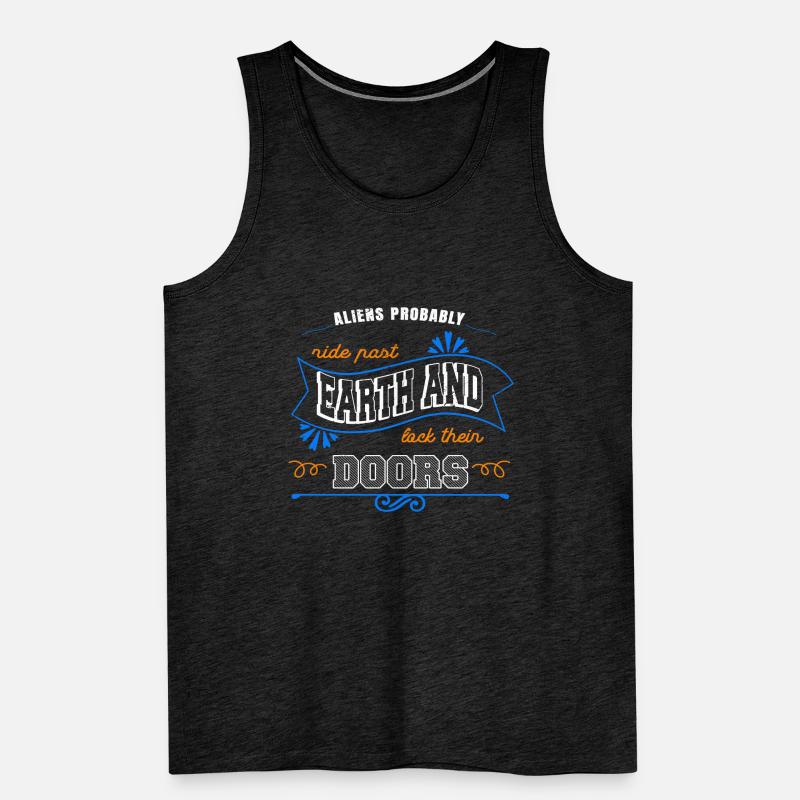 gift birthday present idea statement alien lovers Men's Premium Organic Tank Top