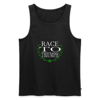 excitement in life birthday present fun - Men's Premium Organic Tank Top - black - Front - AI Model Male 178 light (178cm)