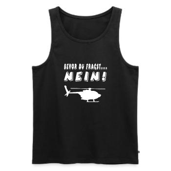 Hubschrauber - Männer Premium Bio Tank Top - Schwarz - Vorne - Michal (187cm)