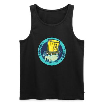 Escouade Graffiti 1 - Débardeur bio Premium Homme - noir - Devant - Michal (187cm)