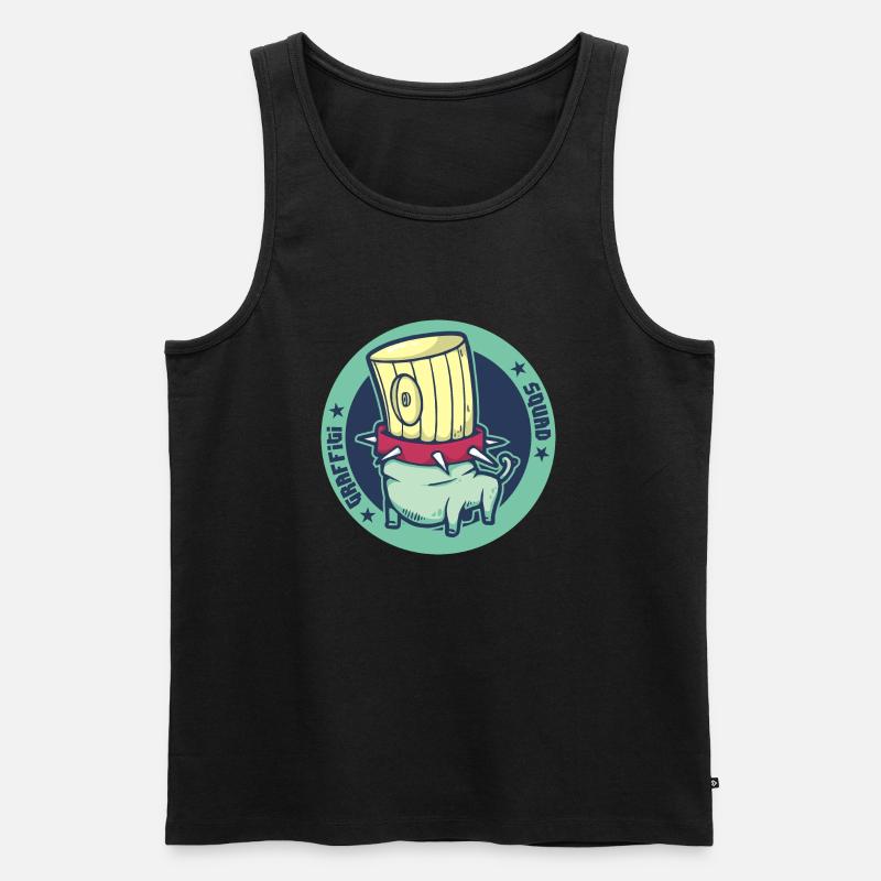Graffiti-Trupp 12 - Männer Premium Bio Tank Top - Schwarz