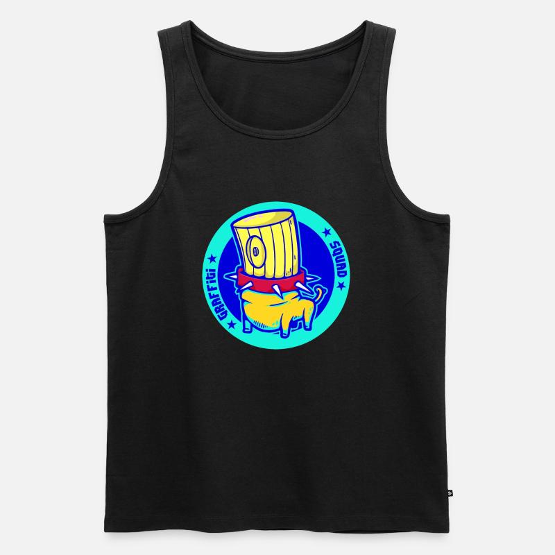 Graffiti-Trupp 8 - Männer Premium Bio Tank Top - Schwarz