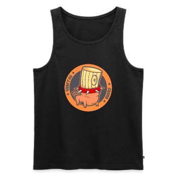Graffiti Squad 9 - Men's Premium Organic Tank Top - black - Front - Michal (187cm)