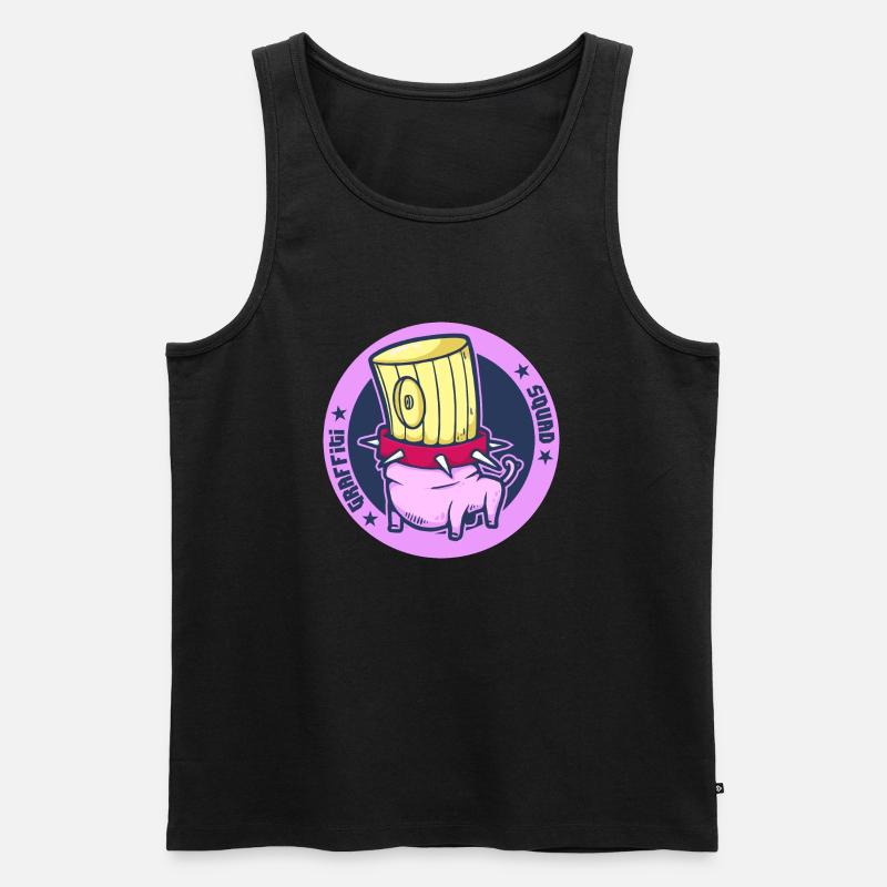 Graffiti-Trupp 6 - Männer Premium Bio Tank Top - Schwarz