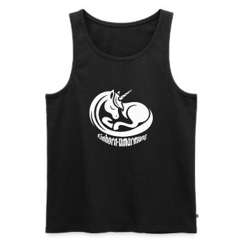 Einhornumarmung - Männer Premium Bio Tank Top - Schwarz - Vorne - Michal (187cm)