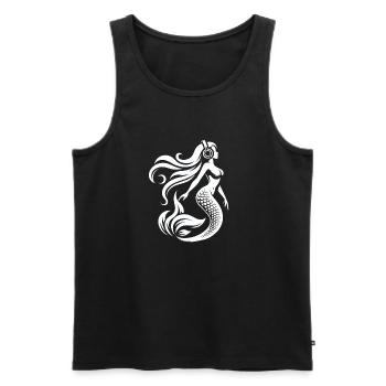 The DJ Mermaid - Men's Premium Organic Tank Top - black - Front - AI Model Male 178 light (178cm)