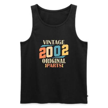 Monat 2002. 2002 Geburtstagsgeschenk. 22 Jahre alt Birt - Männer Premium Bio Tank Top - Schwarz - Vorne - Michal (187cm)