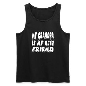 Grandfather - Men's Premium Organic Tank Top - black - Front - Michal (187cm)