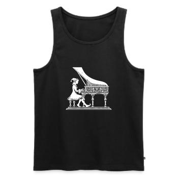 Elf Piano Concerto - Débardeur bio Premium Homme - noir - Devant - AI Model Male 178 light (178cm)