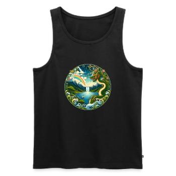 Chinese Fairy Tale - Men's Premium Organic Tank Top - black - Front - AI Model Male 178 light (178cm)