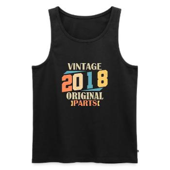 Month 2018. 2018 Birthday Gift. 6 Year Old Birth - Men's Premium Organic Tank Top - black - Front - Michal (187cm)