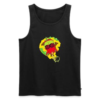 ITCH A LITTLE - Men's Premium Organic Tank Top - black - Front - AI Model Male 178 light (178cm)