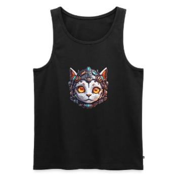 Robot Animal / AI / Mechanized Animals / Comic - Men's Premium Organic Tank Top - black - Front - AI Model Male 178 light (178cm)