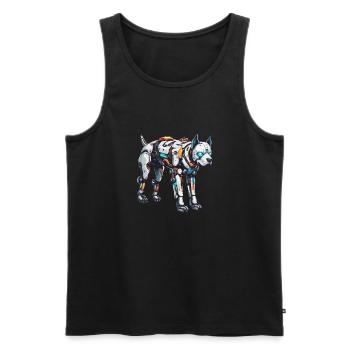 Robot Animal / AI / Mechanized Animals / Comic - Men's Premium Organic Tank Top - black - Front - AI Model Male 178 light (178cm)
