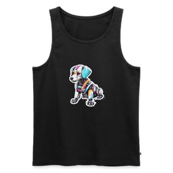 Robot Animal / AI / Mechanized Animals / Comic - Men's Premium Organic Tank Top - black - Front - AI Model Male 178 light (178cm)