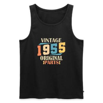 Monat 1955. 1955 Geburtstagsgeschenk. 69 Jahre alt Birt - Männer Premium Bio Tank Top - Schwarz - Vorne - Michal (187cm)