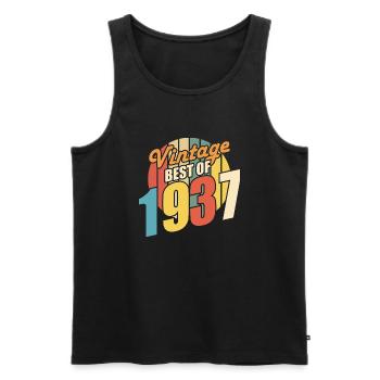 Vintage 1937 Best of 1937 - Annif 87 Years - Men's Premium Organic Tank Top - black - Front - Michal (187cm)