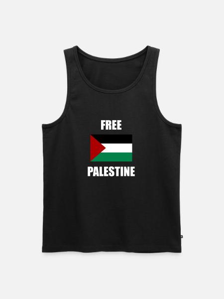 Free Palestine - Men's Premium Organic Tank Top - black