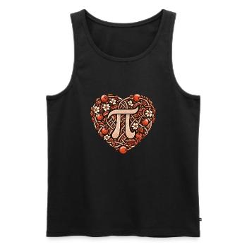 Kirsch-PI-Tag - Männer Premium Bio Tank Top - Schwarz - Vorne - AI Model Male 178 light (178cm)