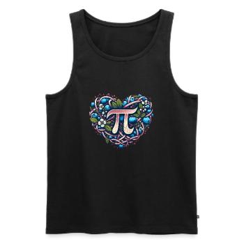 Blueberry Pi Tag - Männer Premium Bio Tank Top - Schwarz - Vorne - AI Model Male 178 light (178cm)