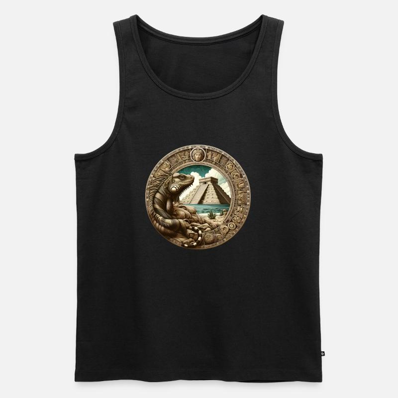 Die Urzeit der Maya - Männer Premium Bio Tank Top - Schwarz