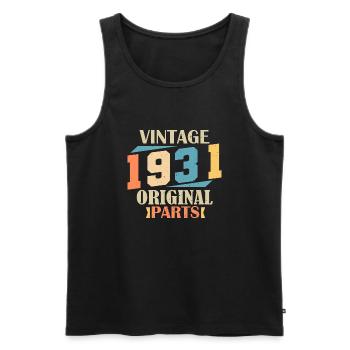 Monat 1931. 1931 Geburtstagsgeschenk. 93 Jahre alt Birt - Männer Premium Bio Tank Top - Schwarz - Vorne - Michal (187cm)