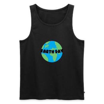Earth Day - Männer Premium Bio Tank Top - Schwarz - Vorne - AI Model Male 178 light (178cm)